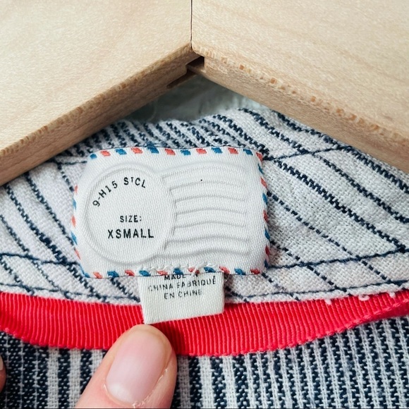 Anthropologie Postmark Brand Blue and White Stripe Tunic Top - Picture 8 of 15